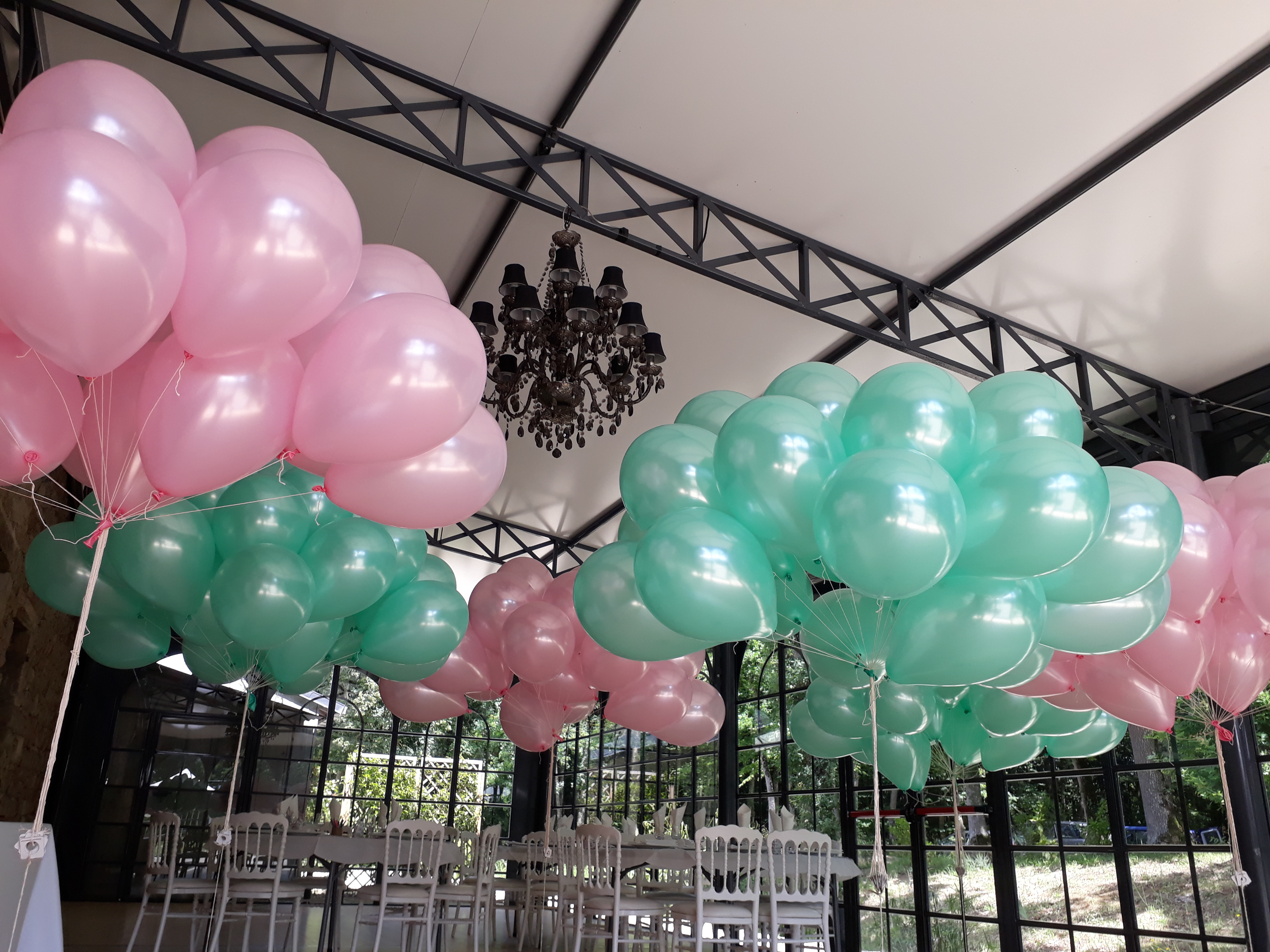 stockage des ballons en attendant d'être lachés