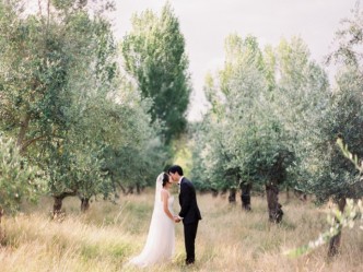 Couple dans un champs dolivier 690x519