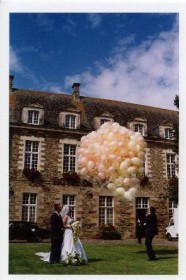 lâcher de ballons en filet